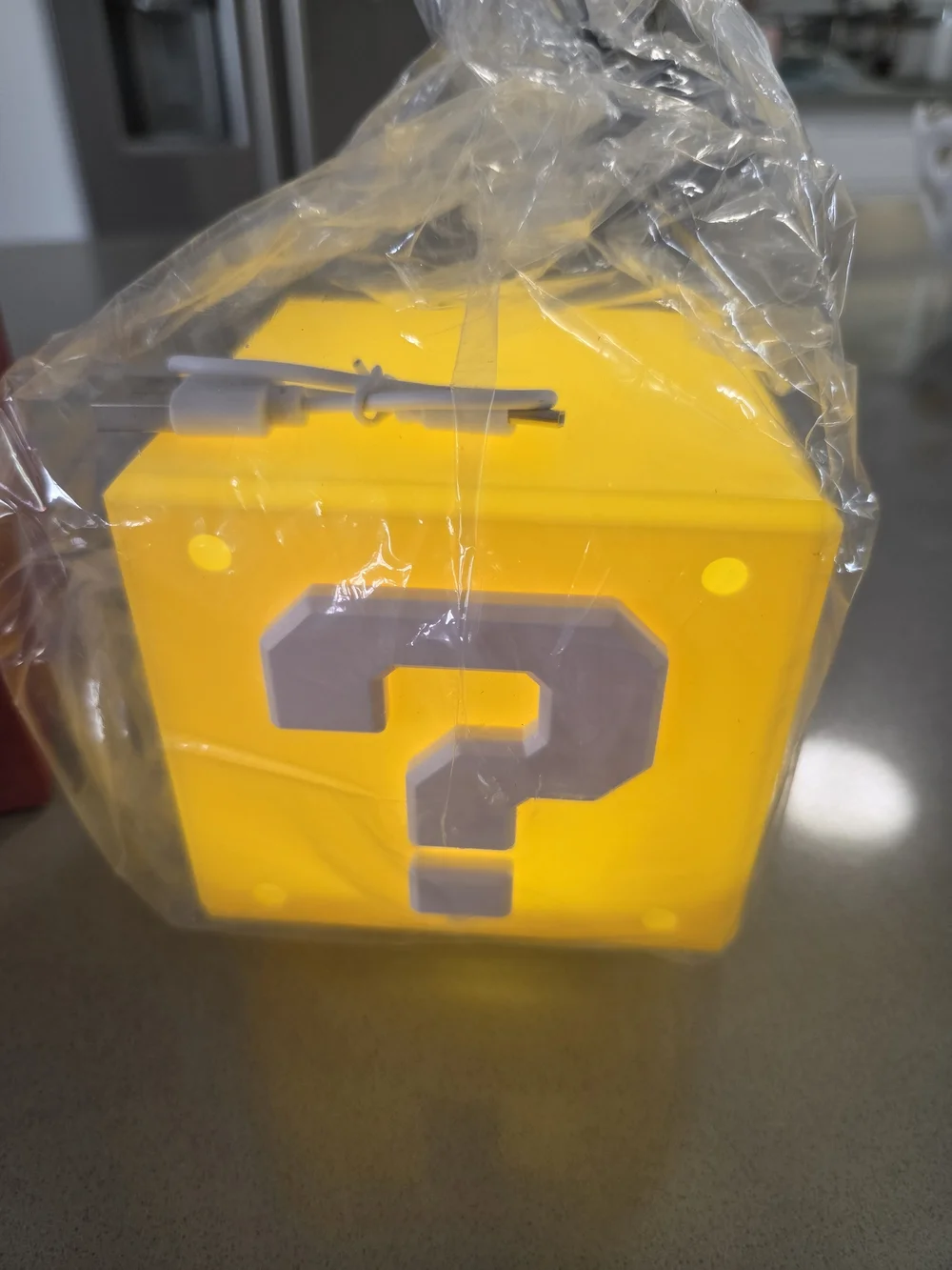 Amazon Yellow Question Block Mini Sound Lamp